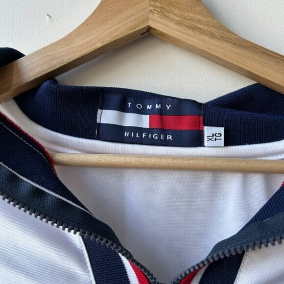 Vintage Tommy Hilfiger 90's Men's Mesh Jersey Short Sleeve Collared - XL - Picture 2 of 6